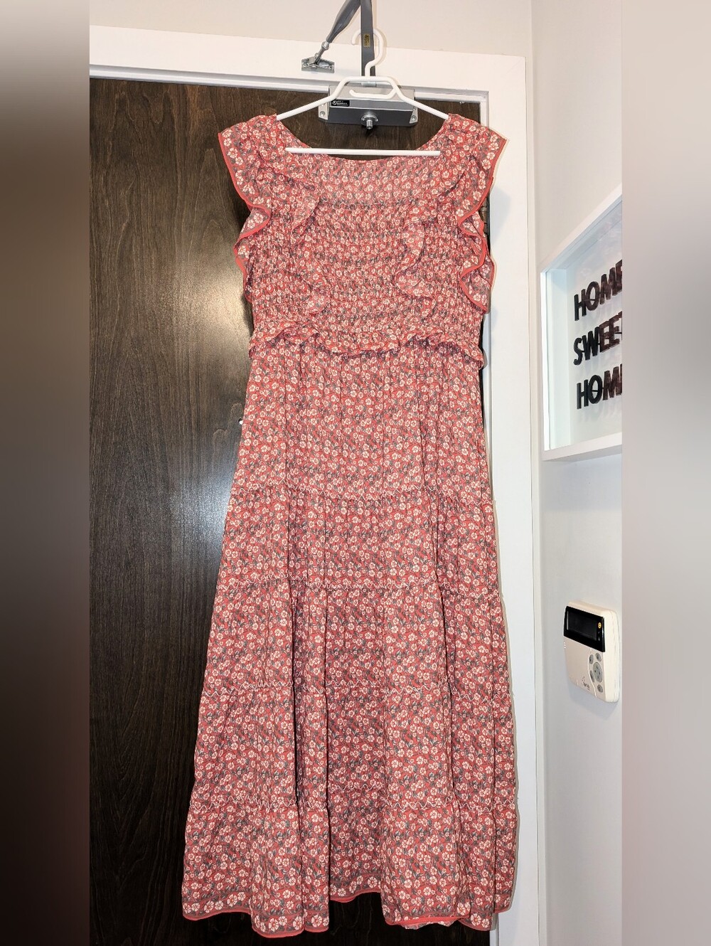 Max Studio Floral Ruffle Midi Dress